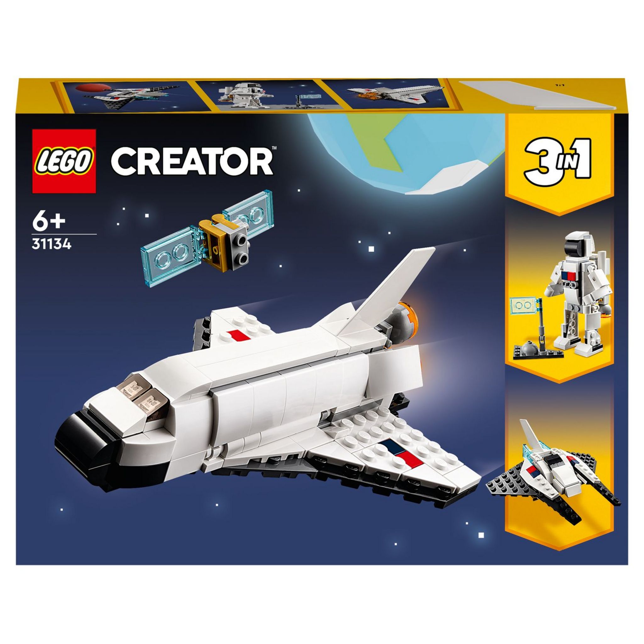 LEGO Creator 31134 - La navette spatiale, Jouet de Navette Spatiale en Vaisseau en Figurine Astronaute, pour Enfants