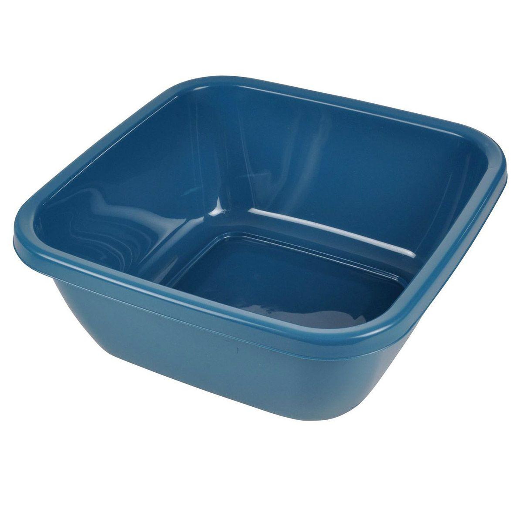 HOMEA Bassine carrée  bassin  9l bleu paon