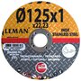 Leman Lot de 5 disques 125 mm spécial inox
