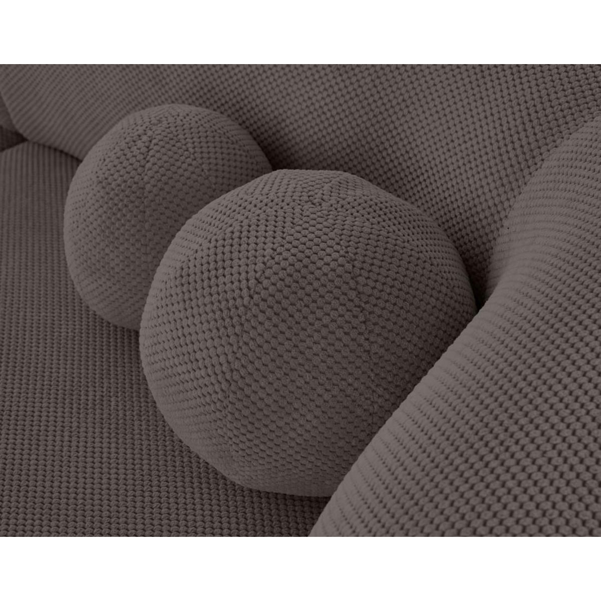 LISA DESIGN Charles - canapé droit 3 places en velours texturé