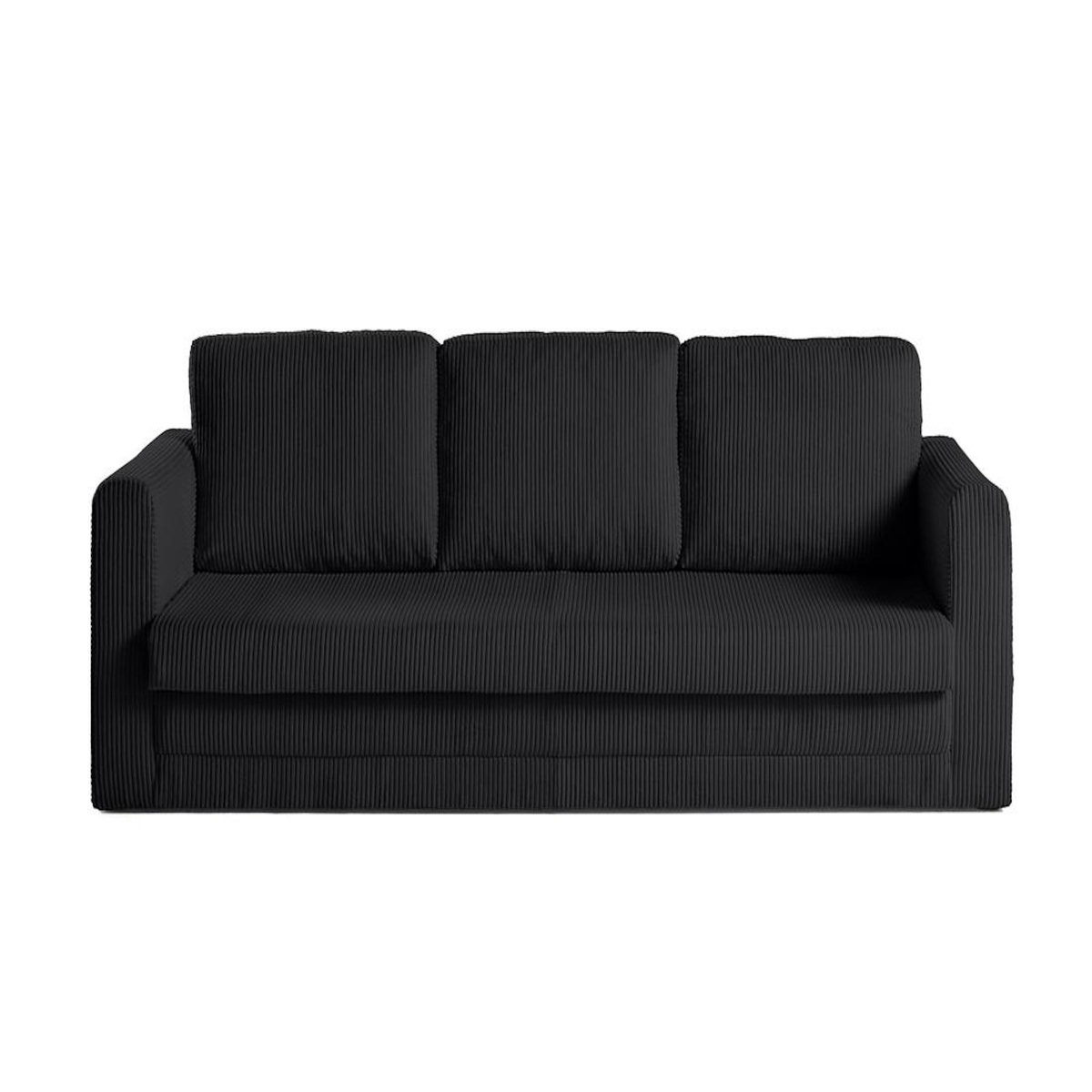 BEST MOBILIER Marilia - canapé 3 places - convertible déplimousse - en velours côtelé