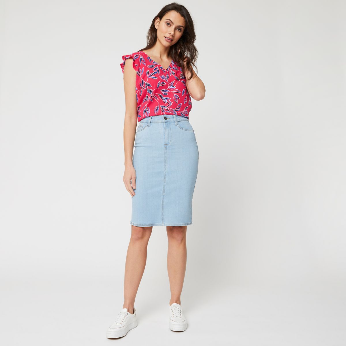 INEXTENSO Jupe blanche femme