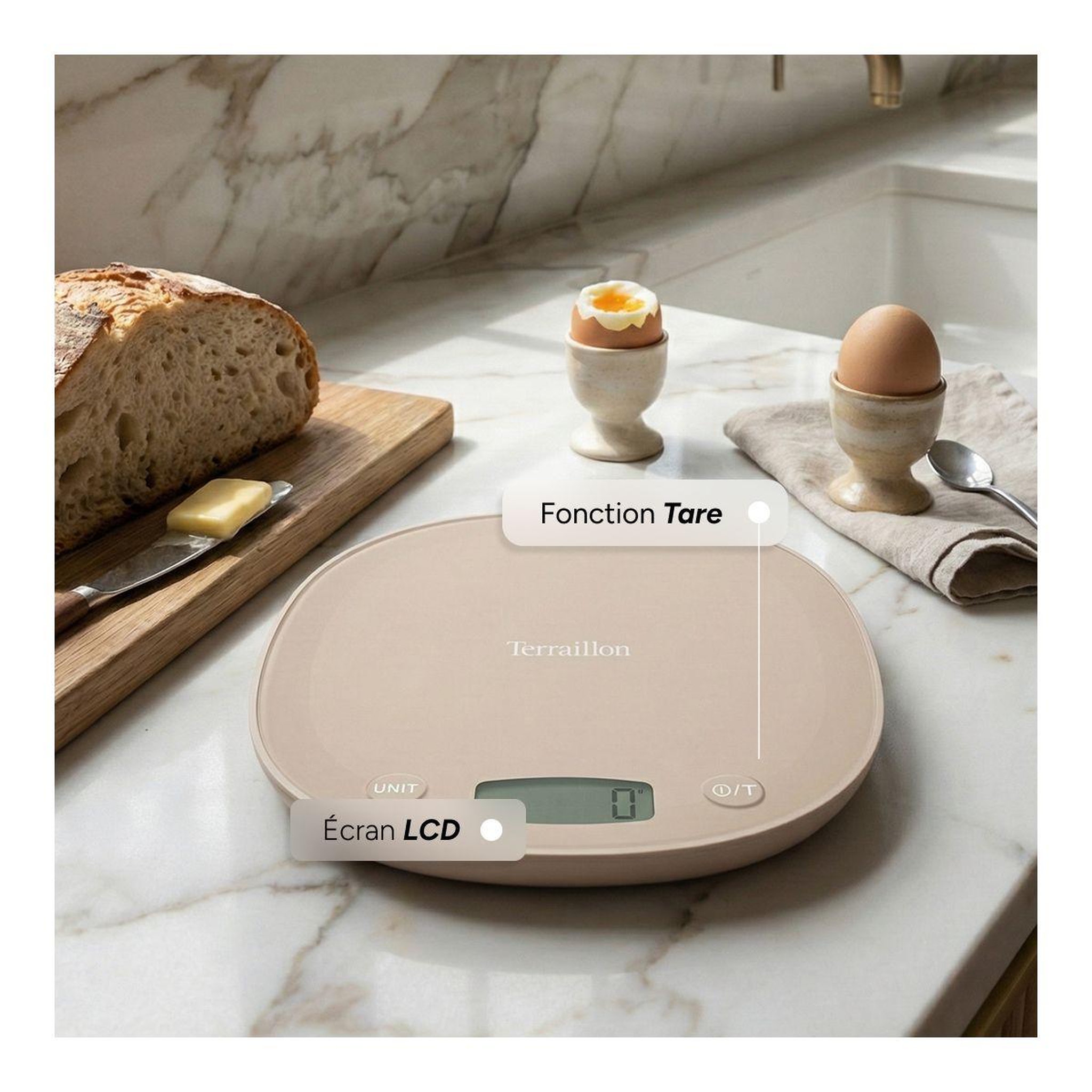 Voir la diapositive 3 : Terraillon Balance de cuisine macaron one caramel 15282