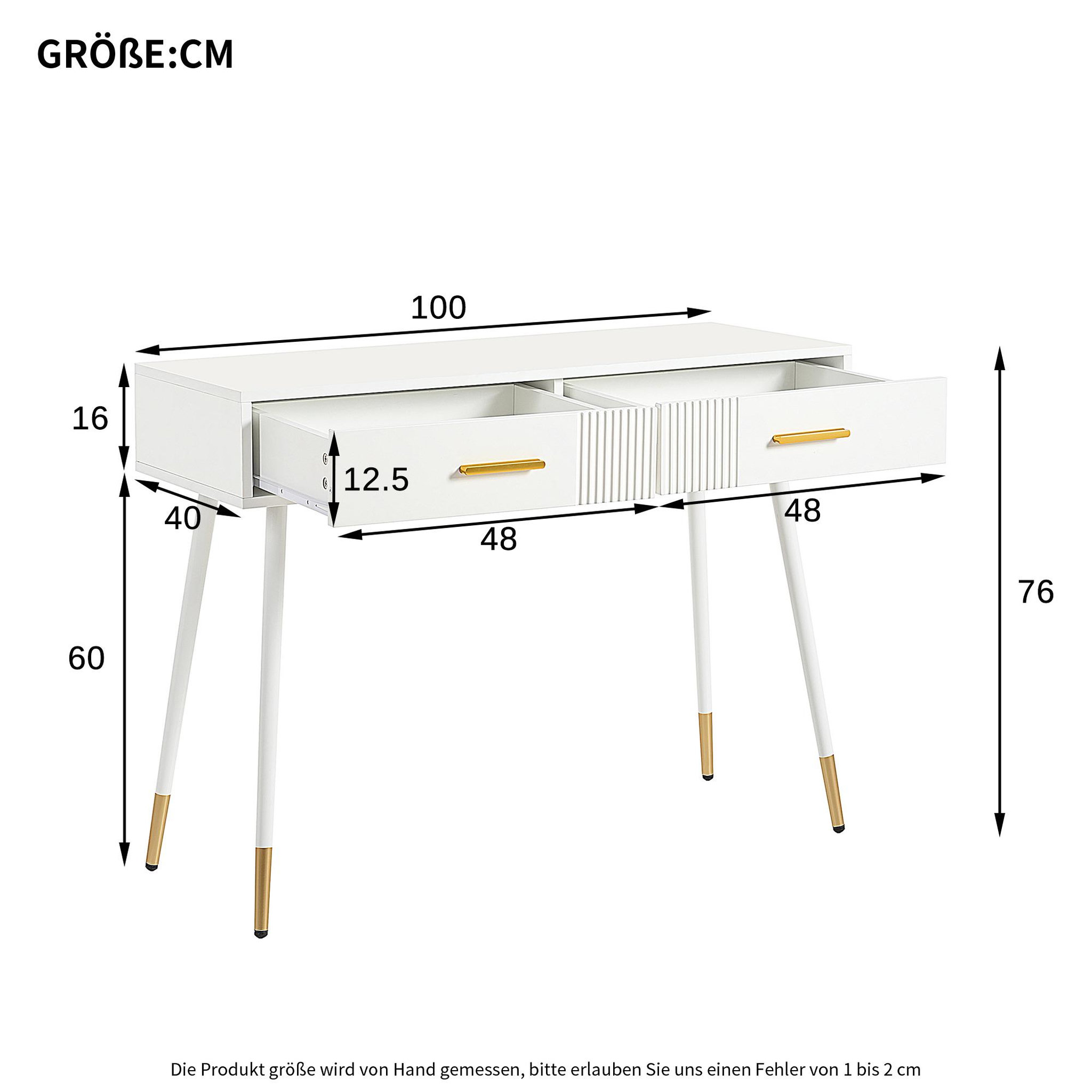 Voir la diapositive 3 : MERAX Coiffeuse coloris blanc mdf