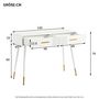 Voir la diapositive 3 : MERAX Coiffeuse coloris blanc mdf