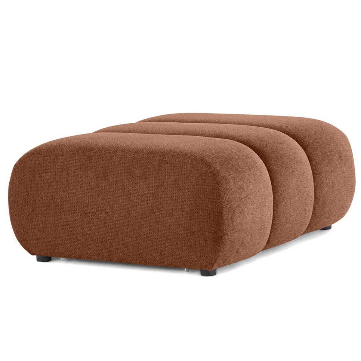 LISA DESIGN Debbie - pouf en tissu texturé