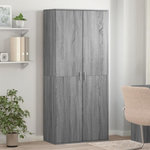 VIDAXL Armoire à chaussures sonoma gris 80x39x178 cm bois d ingénierie