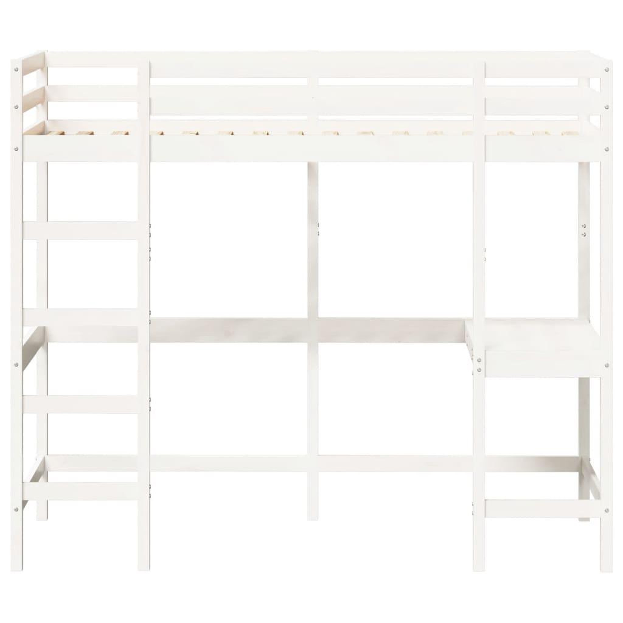 Voir la diapositive 4 : VIDAXL Lit superpose sans matelas blanc 90x200 cm bois de pin massif
