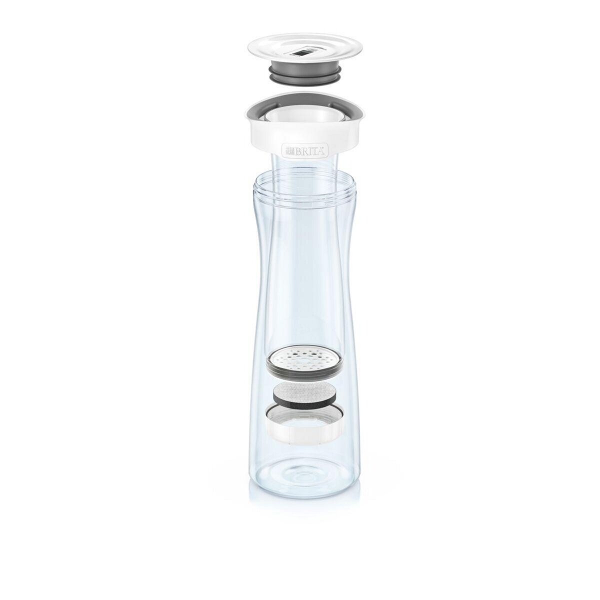 BRITA BRITA Bouteille filtrante blanche inclus 1 filtre MicroDisc