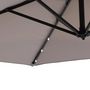 Voir la diapositive 3 : Parasol déporté à LED diam 3m gris clair UMBERTO