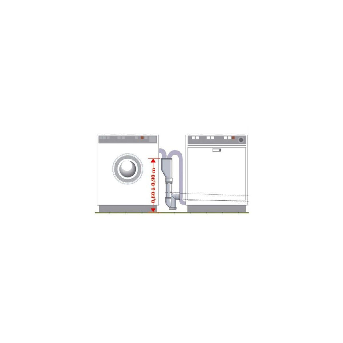 WPRO Y d'évacuation d'eau DEP 101 - Tube double évacuation LL+LV