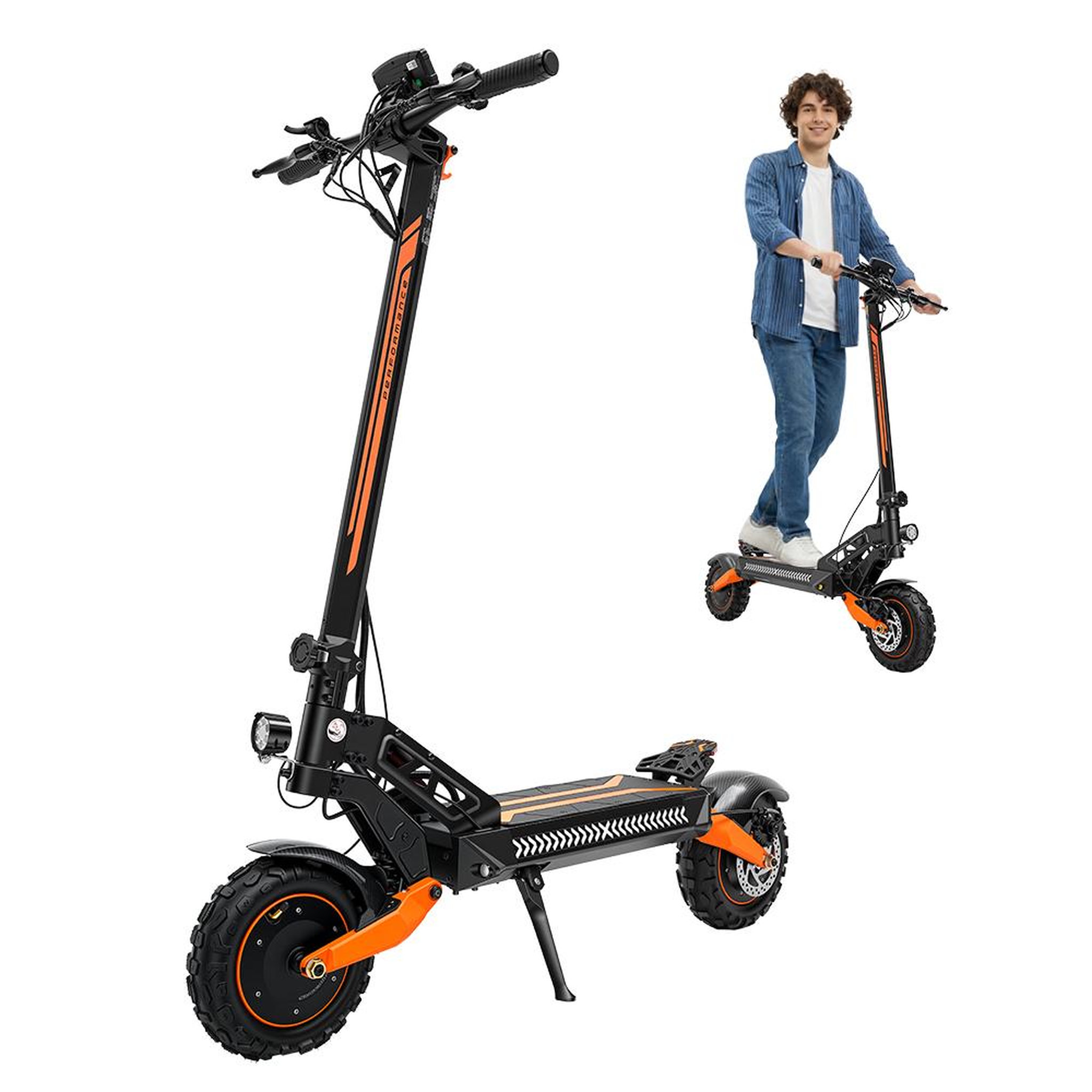 Voir la diapositive 3 : ISCOOTER Scooter électrique pliable iScooter W12, double moteur, 52 V 25 Ah, pneus tout-terrain 11
