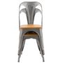 Voir la diapositive 6 : Rendez vous déco Lot de 2 chaises en métal noir et bois d'orme - Yoanna