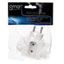Voir la diapositive 2 : SMART SYSTEM Bloc Multiprise Mural  3 Prises  8cm Blanc