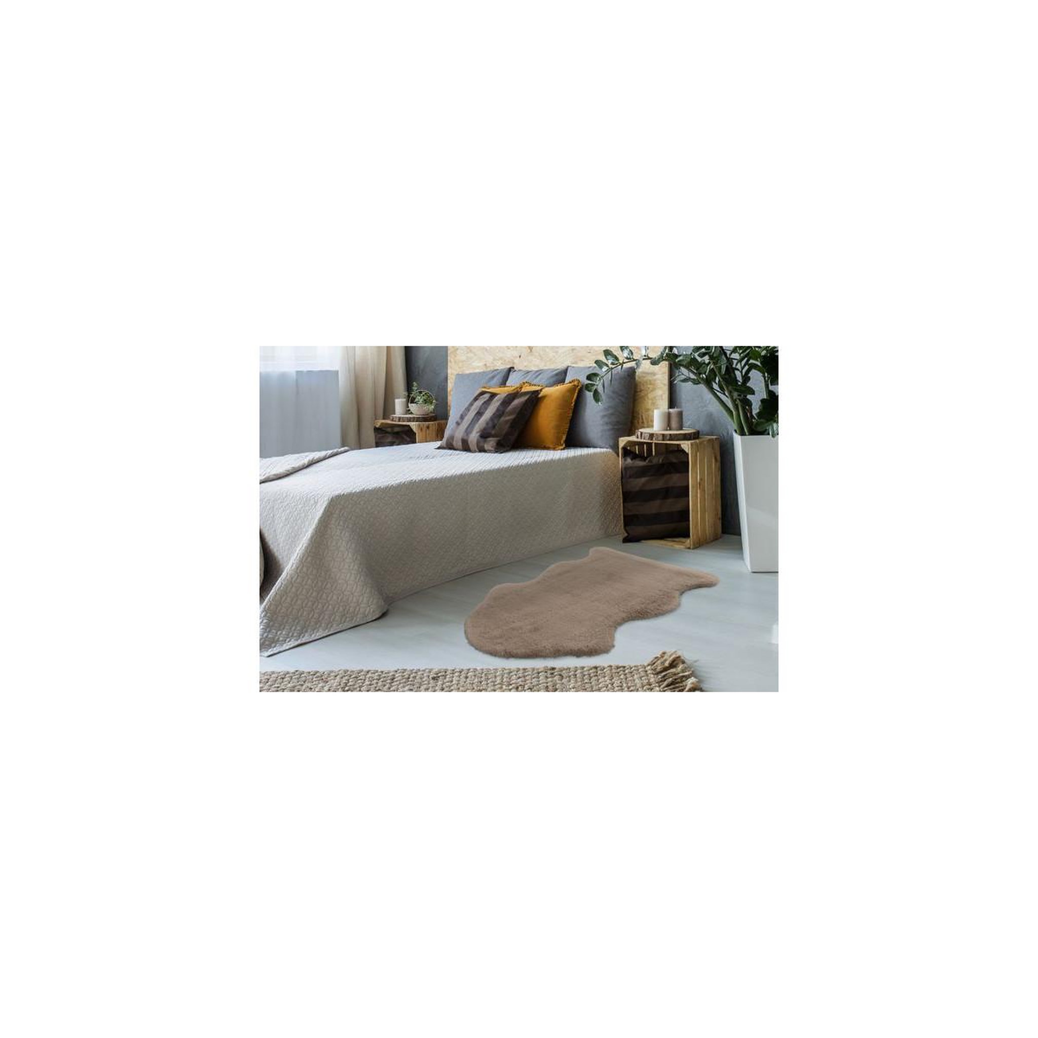 Voir la diapositive 4 : Paris Prix Tapis imitation fourrure  kunda  60x90cm taupe