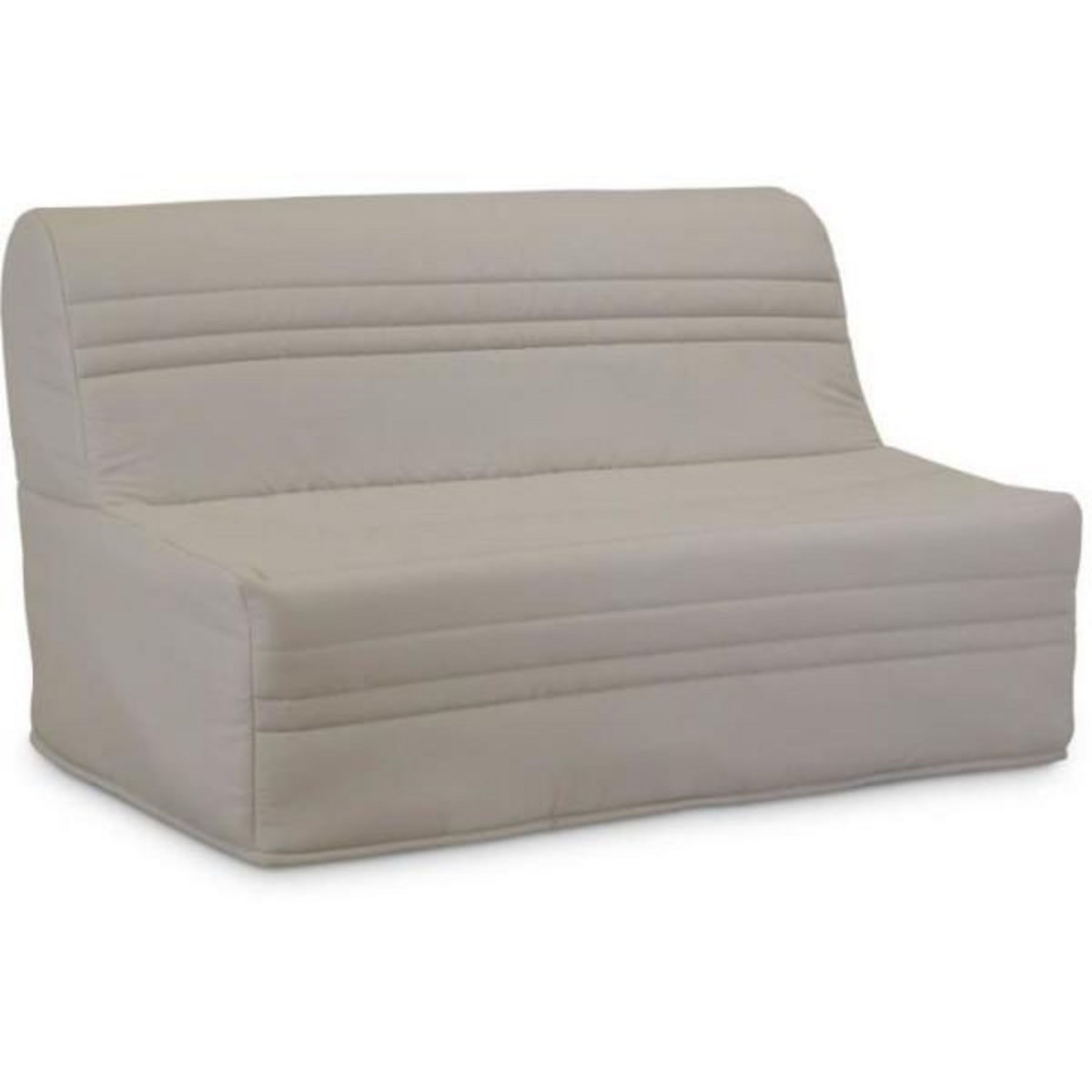 MARKET24 Banquette BZ Joe - Tissu beige - 3 places - L 143 x P 97 cm - Couchage 140 x 190 cm