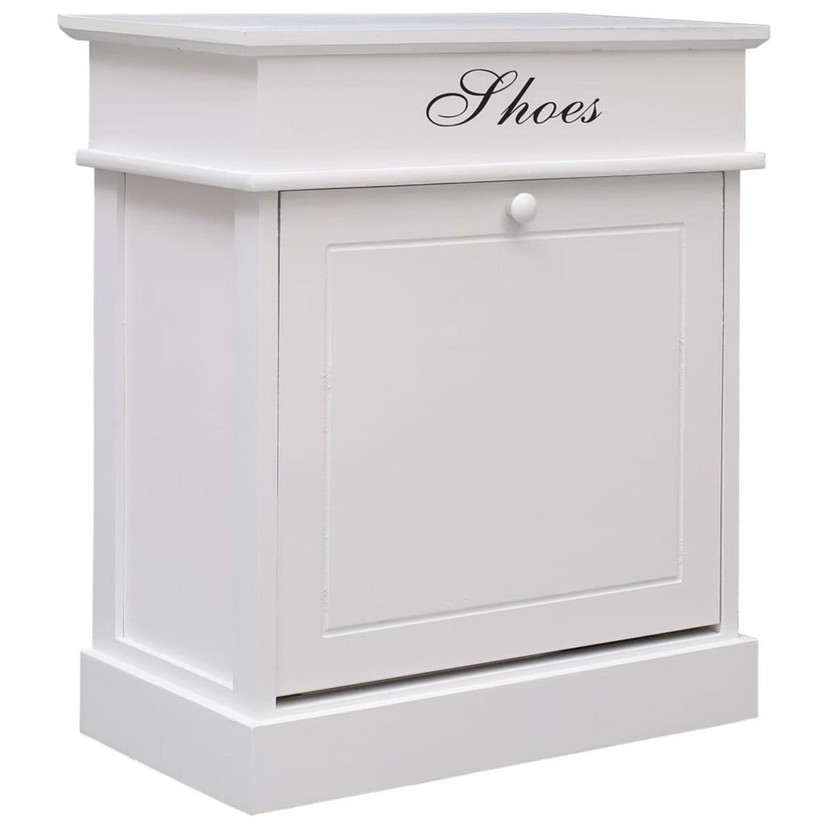 VIDAXL Armoire a chaussures Blanc 50 x 28 x 58 cm Bois de Paulownia