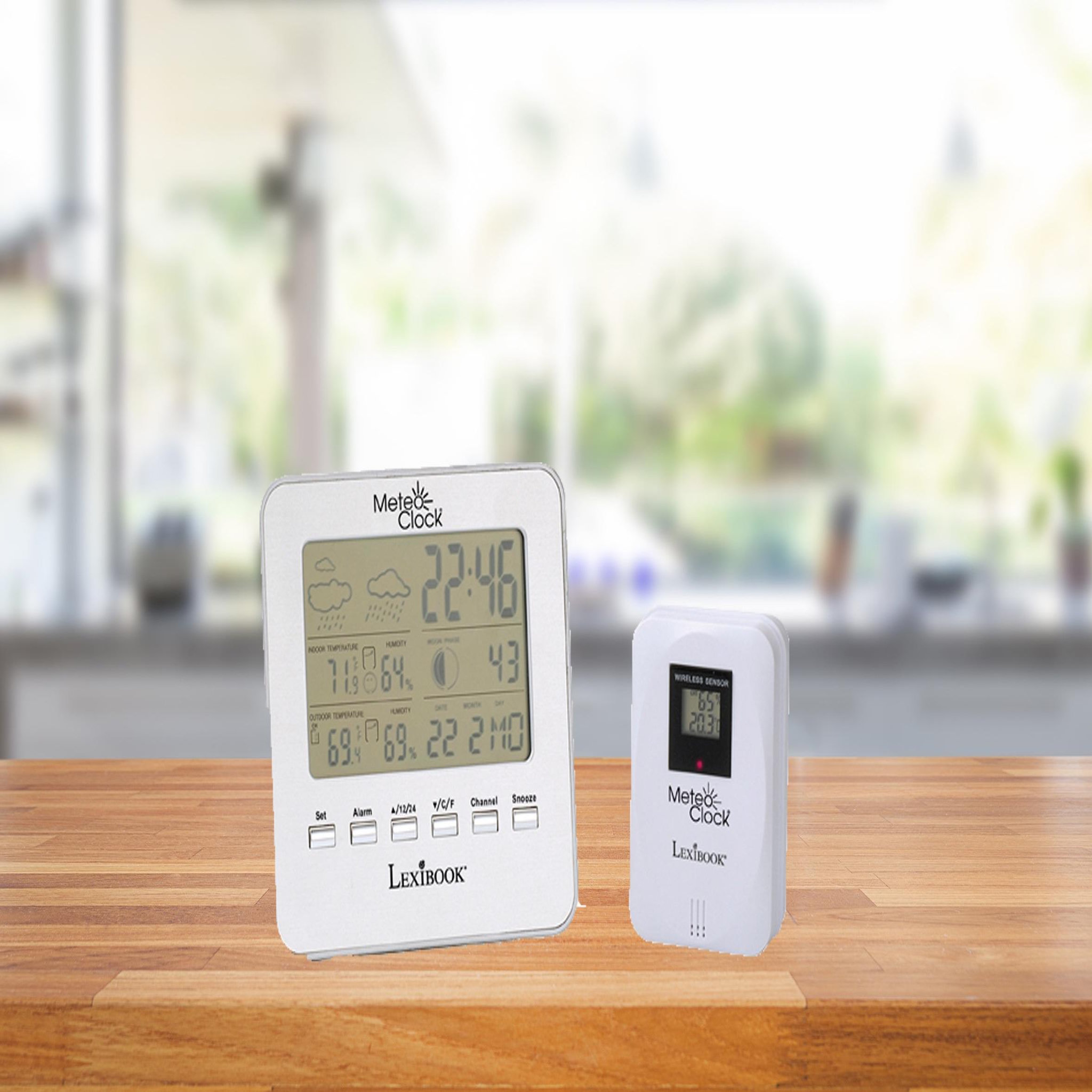 Voir la diapositive 5 : Lexibook Station meteo MeteoClock Silver