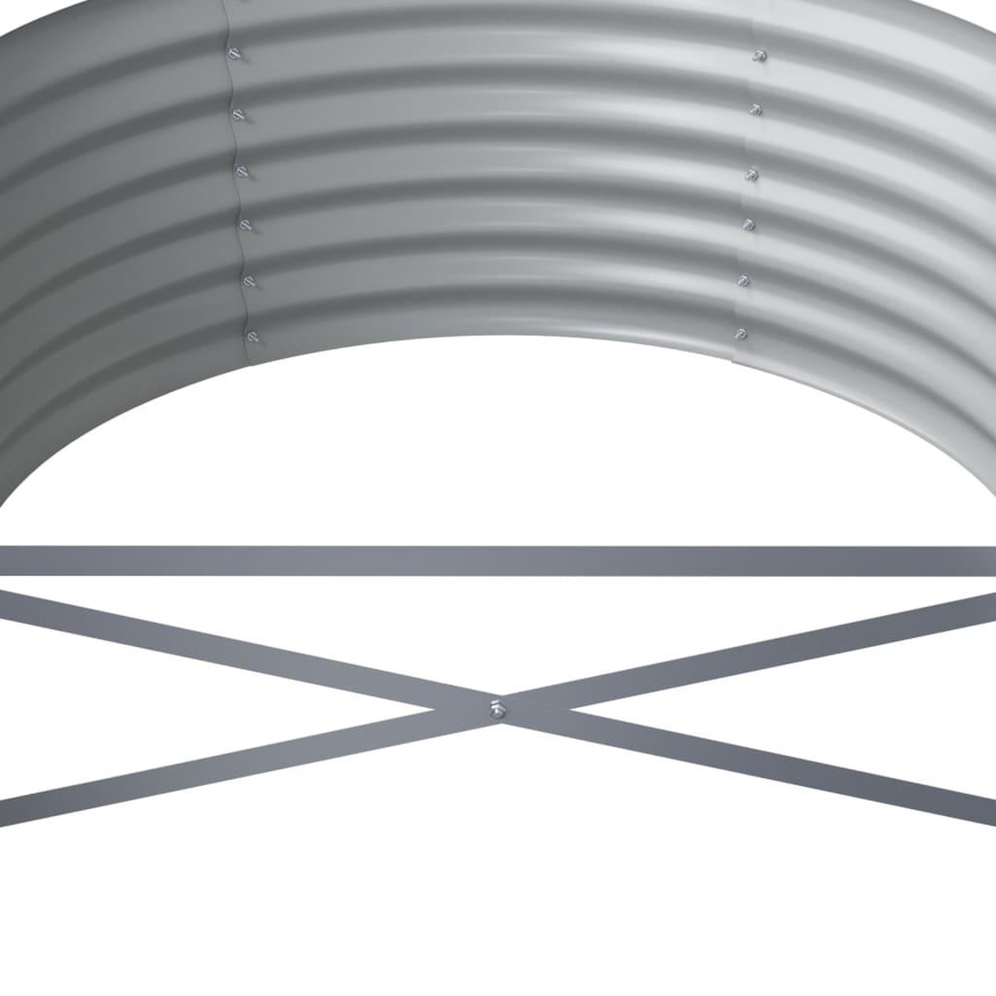 Voir la diapositive 5 : VIDAXL Lit sureleve de jardin Acier enduit de poudre Argente