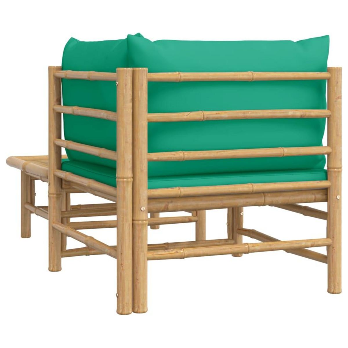 VIDAXL Salon de jardin 2 pcs avec coussins vert bambou
