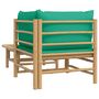 Voir la diapositive 5 : VIDAXL Salon de jardin 2 pcs avec coussins vert bambou