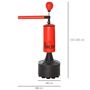 Voir la diapositive 3 : HOMCOM Sac de frappe boxe autoportant punching ball brunier 3 en 1 revêtement synthétique dim. 88L x 48l x 155-205H cm rouge noir