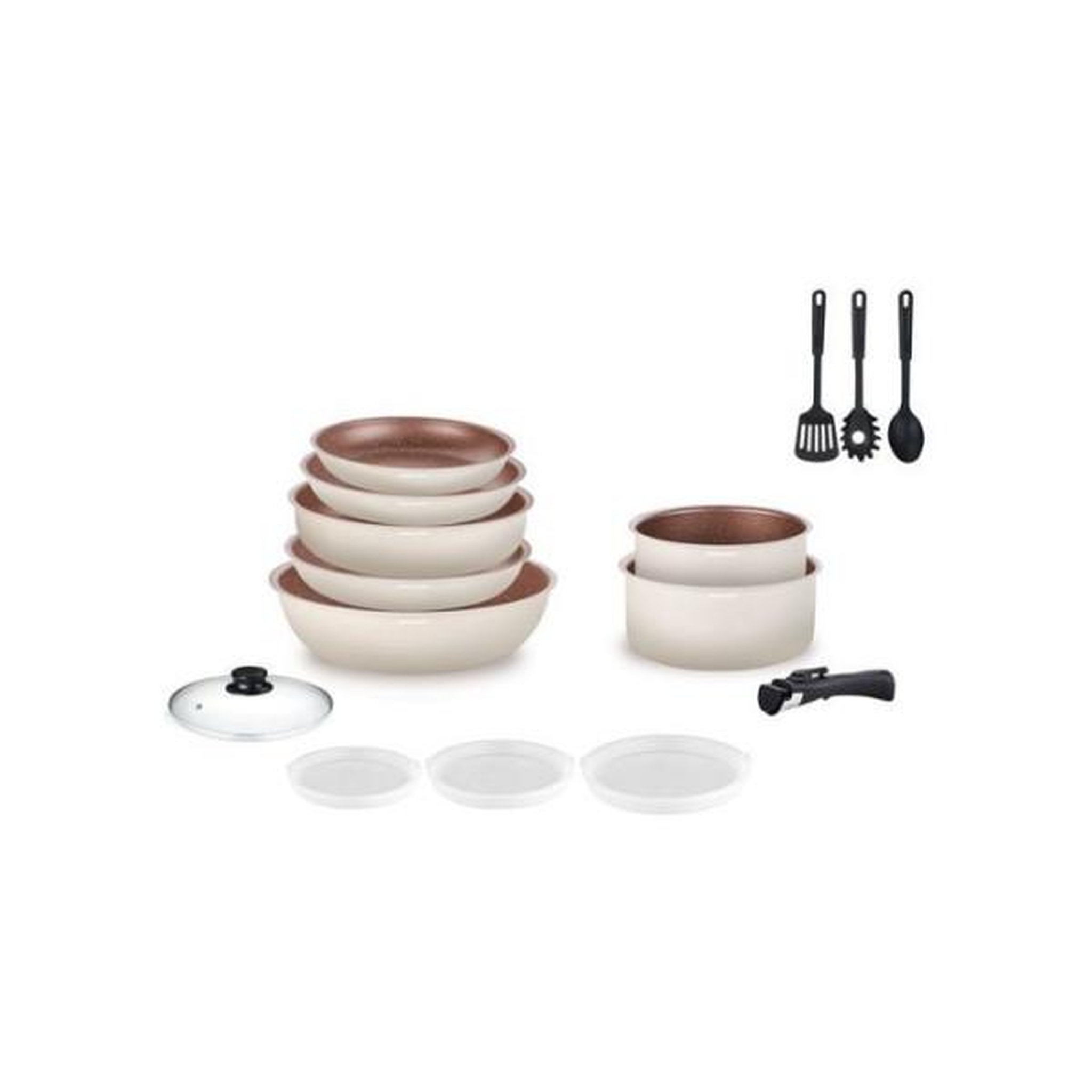 Arthur Martin Batterie de cuisine Arthur Martin Batterie 18 pieces creme AM1453 CREME