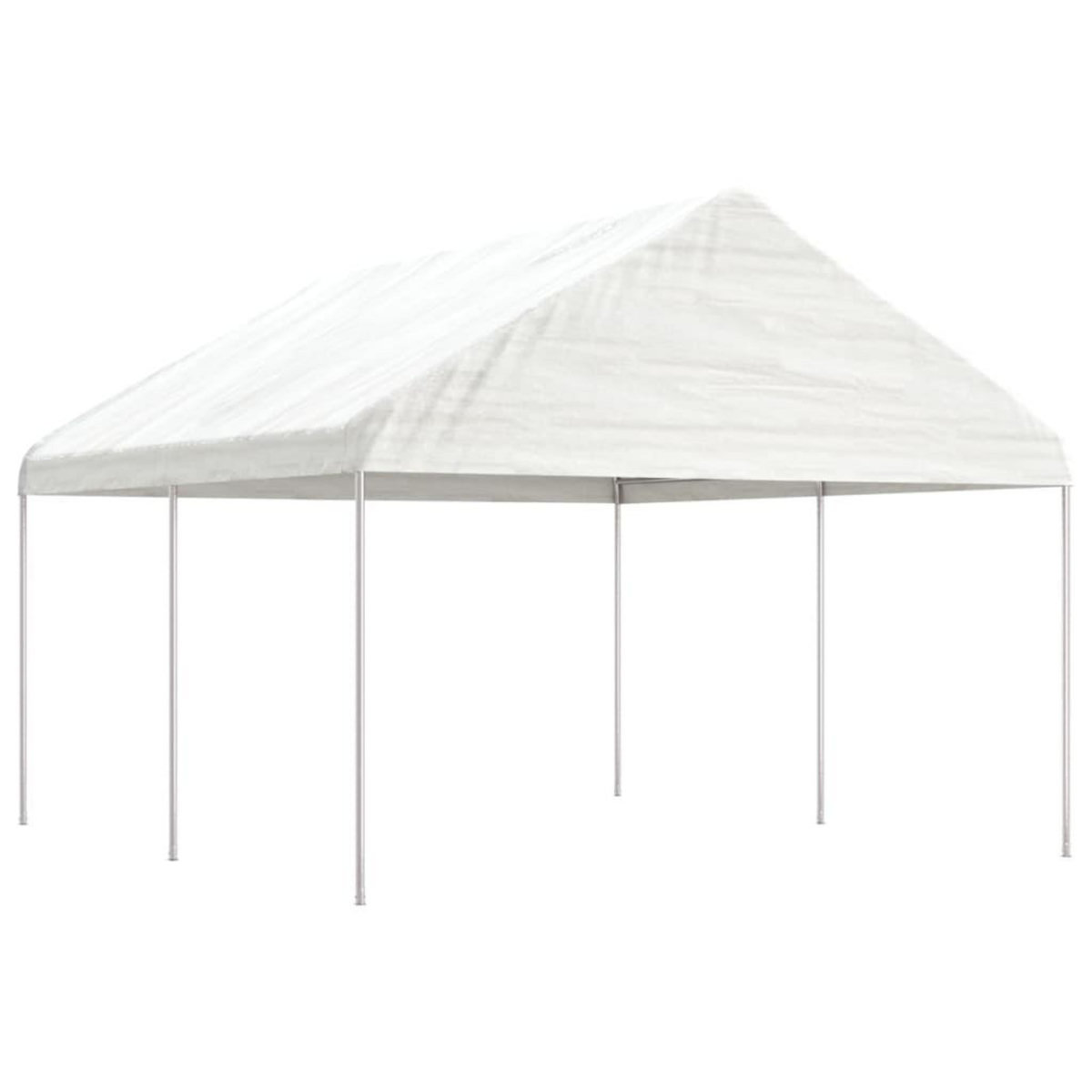 VIDAXL Belvedere avec toit blanc 4,46x4,08x3,22 m polyethylene