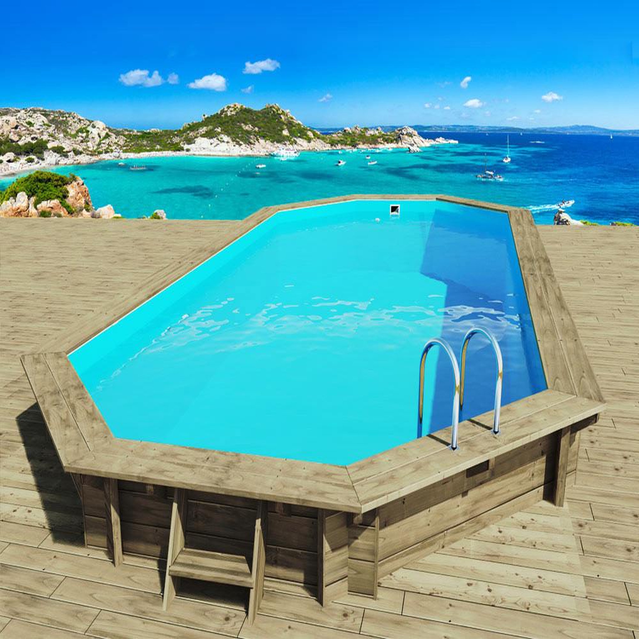 Habitat et Jardin Piscine bois   Sevilla 130  - 8.57 x 4.57 x 1.31 m