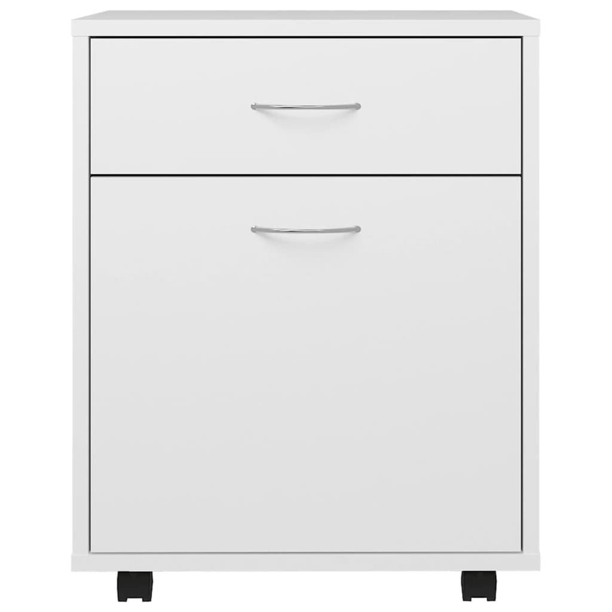 Voir la diapositive 4 : VIDAXL Armoire a roulettes Blanc 45x38x54 cm Bois d'ingenierie