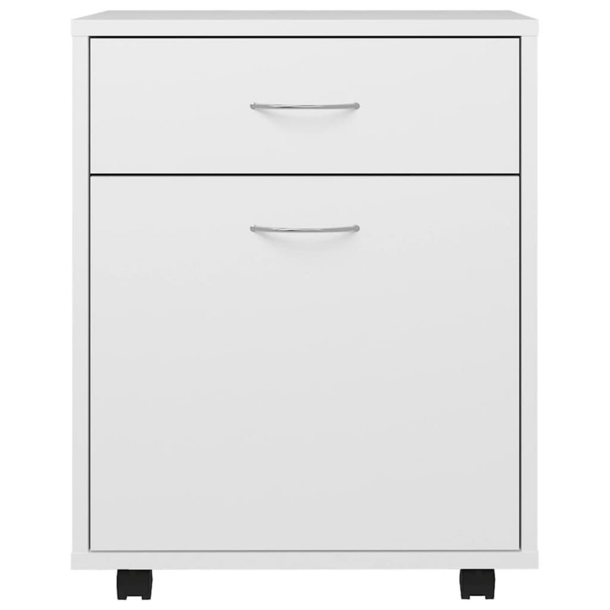 VIDAXL Armoire a roulettes Blanc 45x38x54 cm Bois d'ingenierie