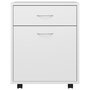 Voir la diapositive 4 : VIDAXL Armoire a roulettes Blanc 45x38x54 cm Bois d'ingenierie