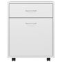 Voir la diapositive 4 : VIDAXL Armoire a roulettes Blanc 45x38x54 cm Bois d'ingenierie