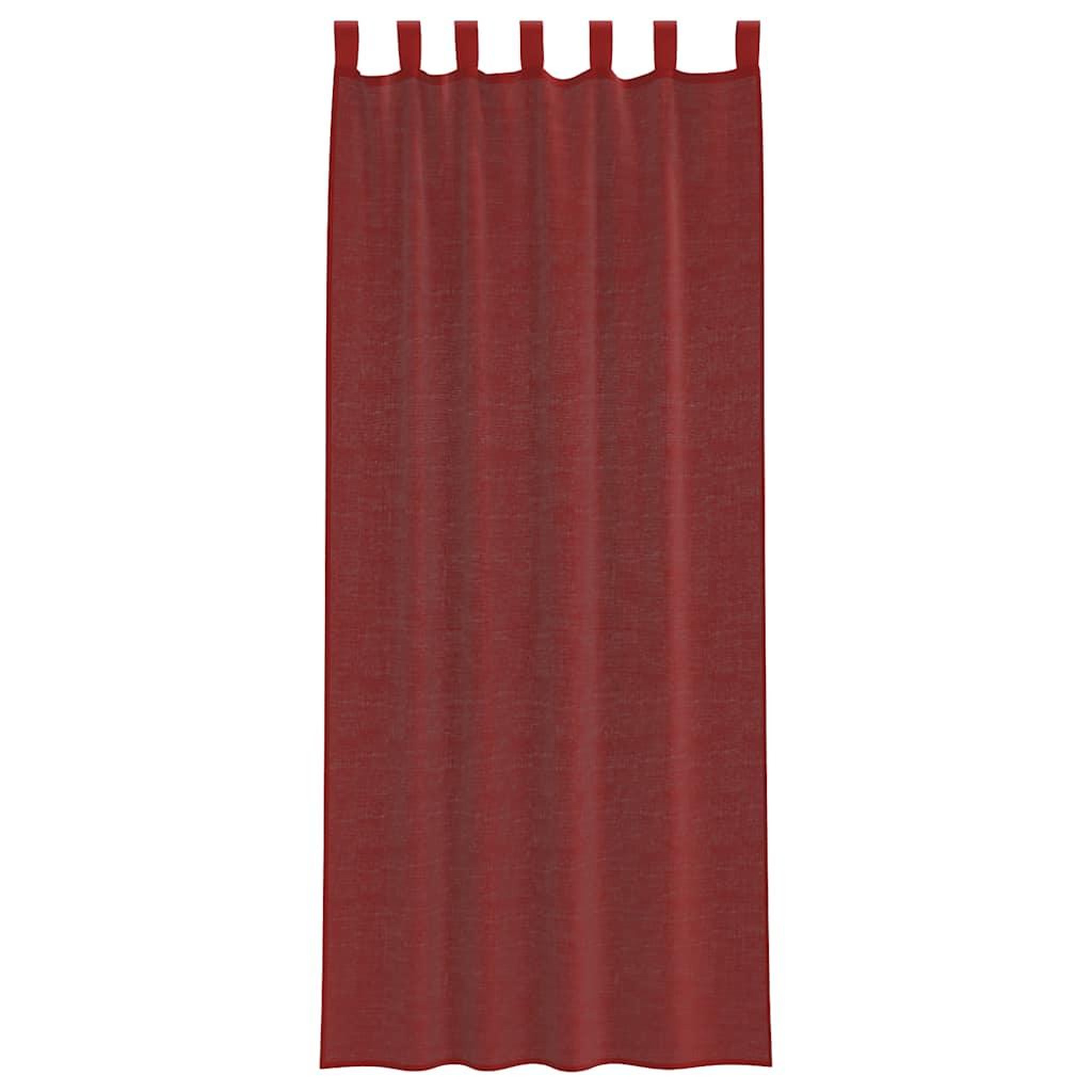Voir la diapositive 4 : VIDAXL Rideaux en voile avec passe-tringles 2 pcs rouge bordeaux