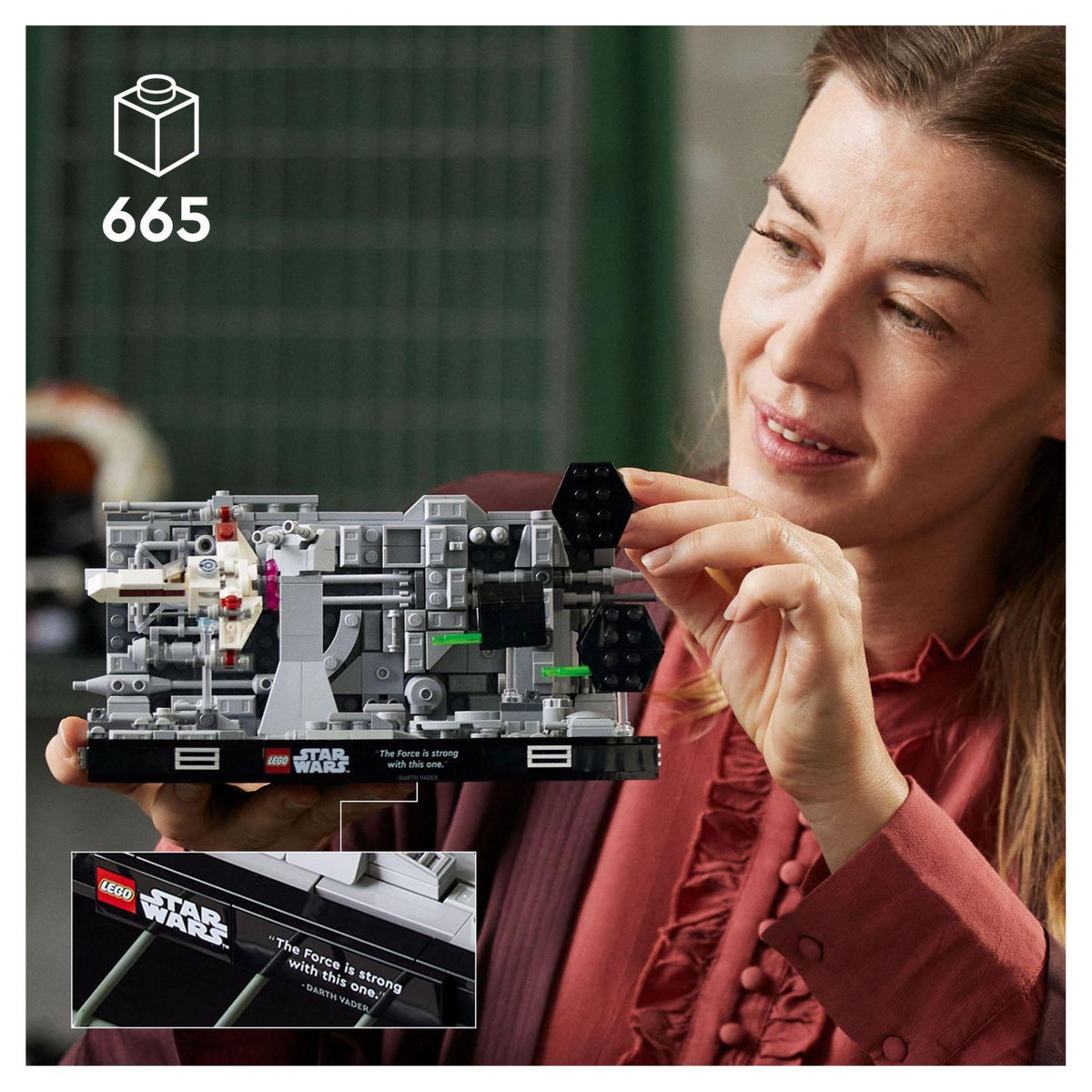 LEGO Star Wars 75329 Diorama de la Poursuite dans les Tranchées de l&rsquo;Étoile de la Mort, Jouet