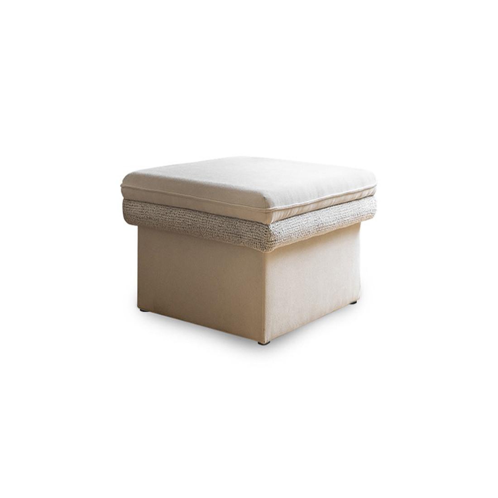 Voir la diapositive 1 : BEST MOBILIER Wilson - pouf avec rangement en tissu et tissu texturé
