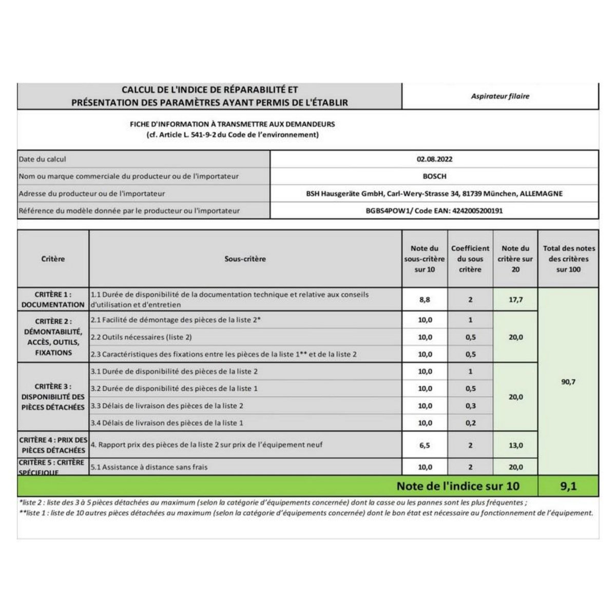 BOSCH Aspirateur traineau avec sac 76db noir - bgbs4pow1