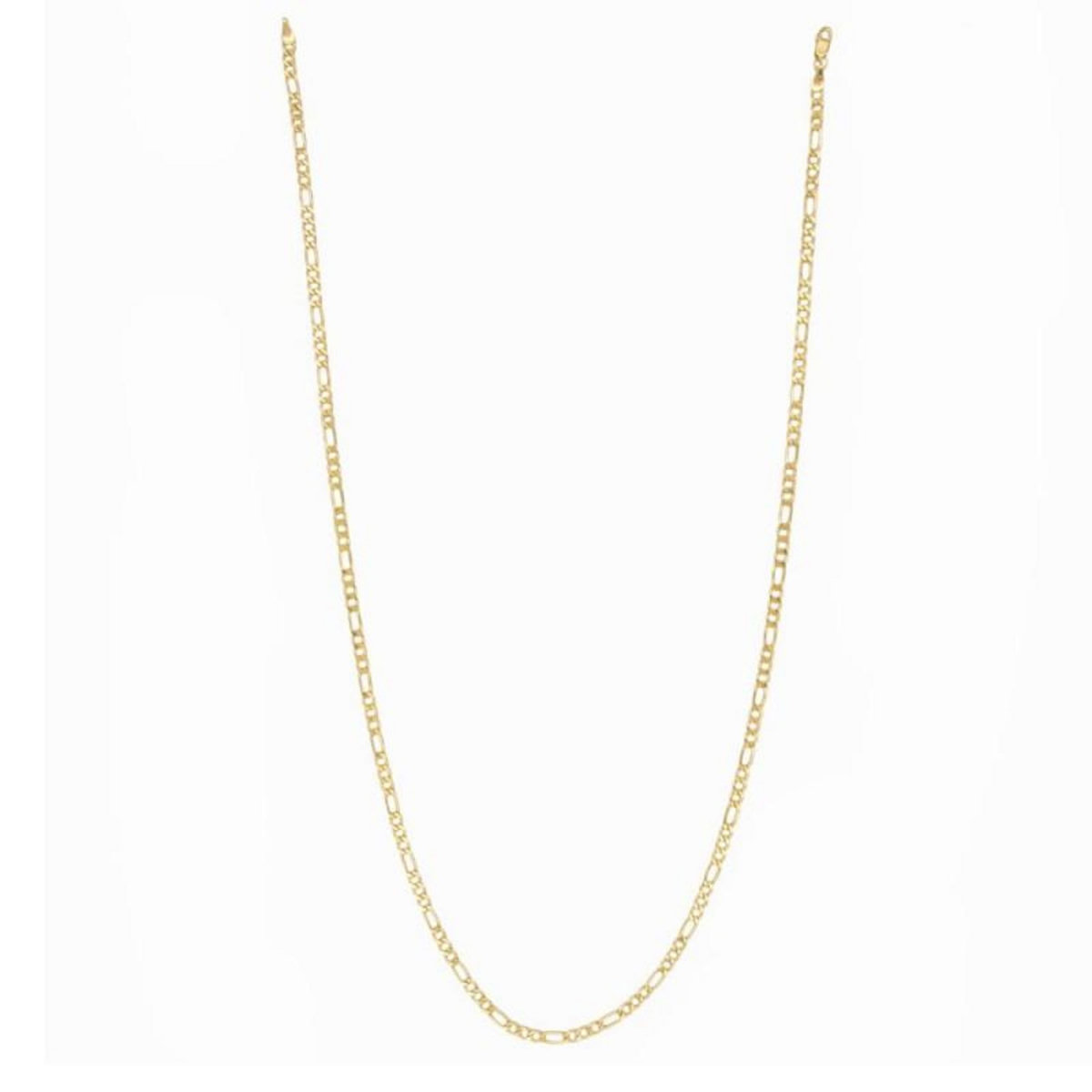 L'ATELIER D'AZUR Collier / Chaîne Or Jaune Maille Figaro Alternée 1+3 - 60cm