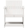 Voir la diapositive 4 : VIDAXL Chaise de jardin blanc 62x56x77 cm bois de pin massif