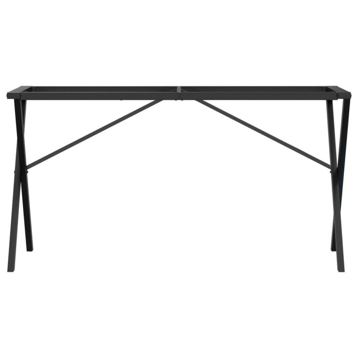 VIDAXL Pieds de table a manger cadre en X 140x60x73 cm acier