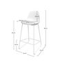 Voir la diapositive 4 : Rendez vous déco Lot de 2 chaises pour îlot central 65 cm blanches - Leni