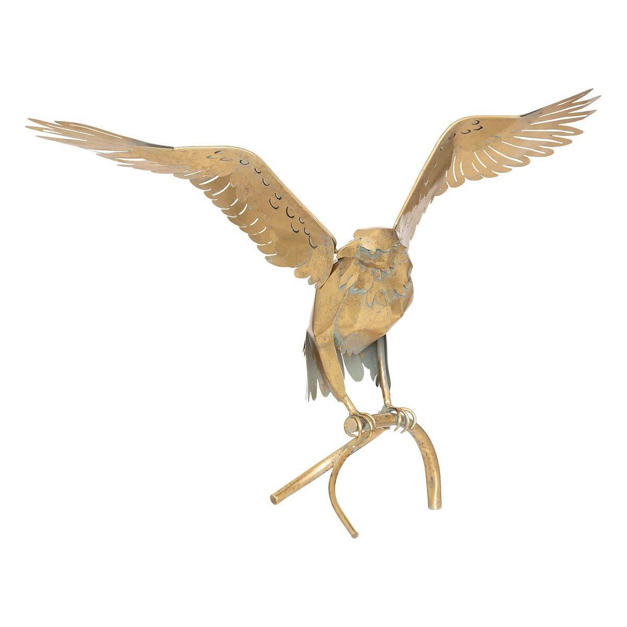 ATMOSPHERA Statue aigle en métal  kadi  85cm doré