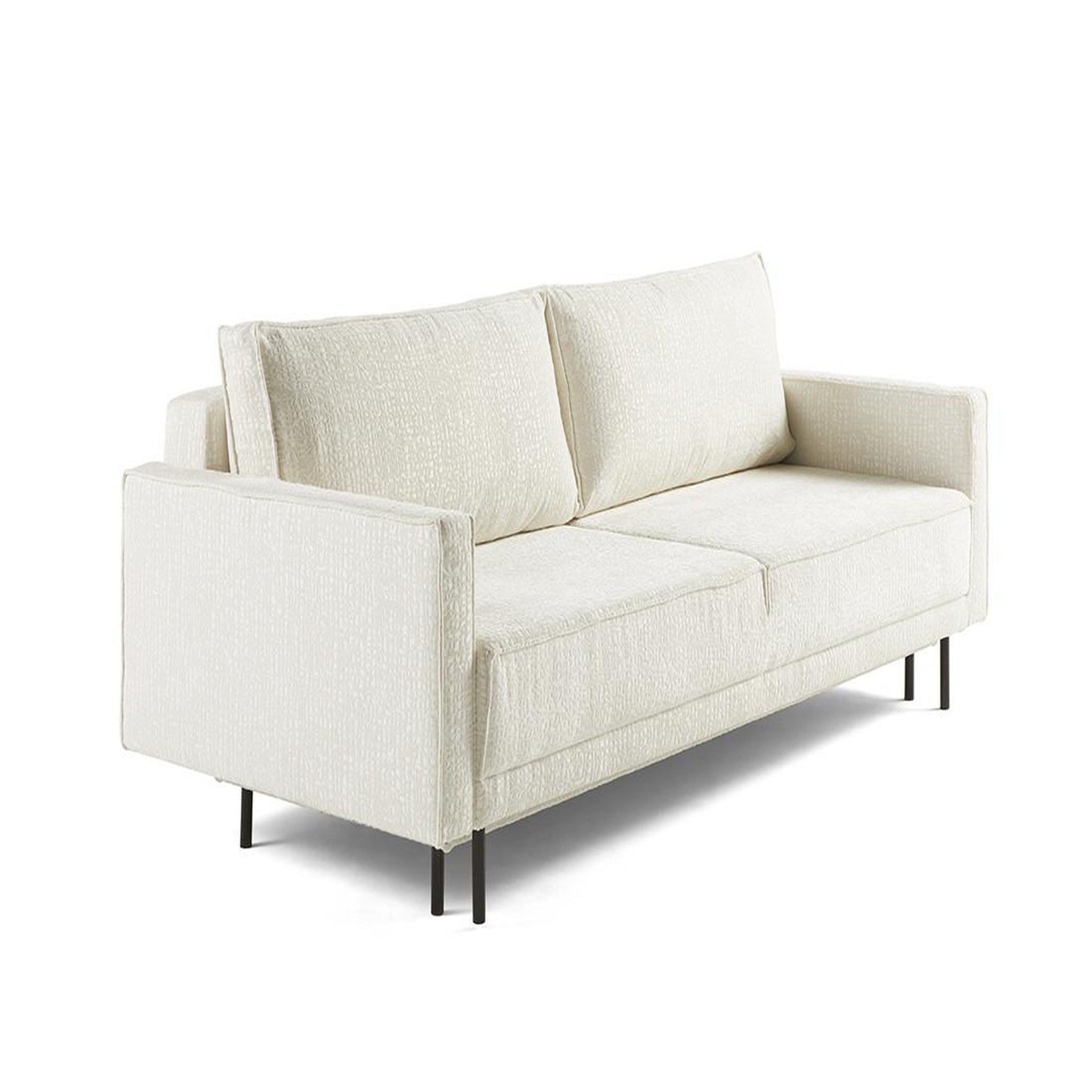 Voir la diapositive 5 : LISA DESIGN Charlie - canapé droit 3 places - convertible avec coffre - en tissu velours relief