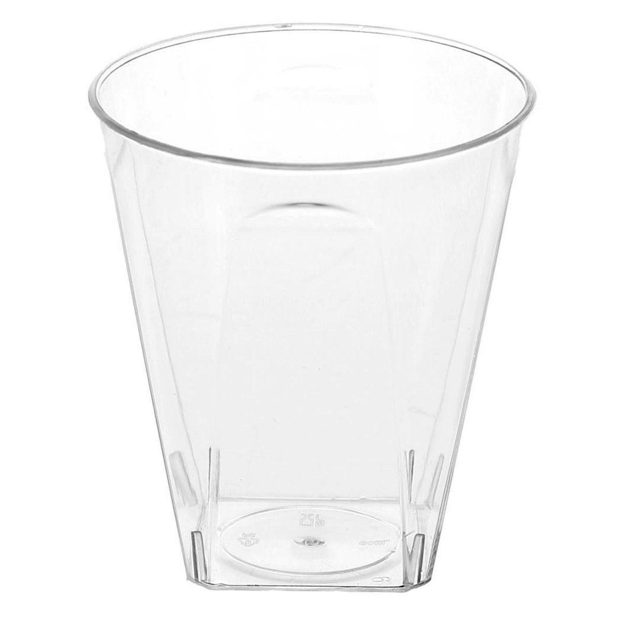FIVE Lot de 20 verrines réutilisables  facette  6cl transparent