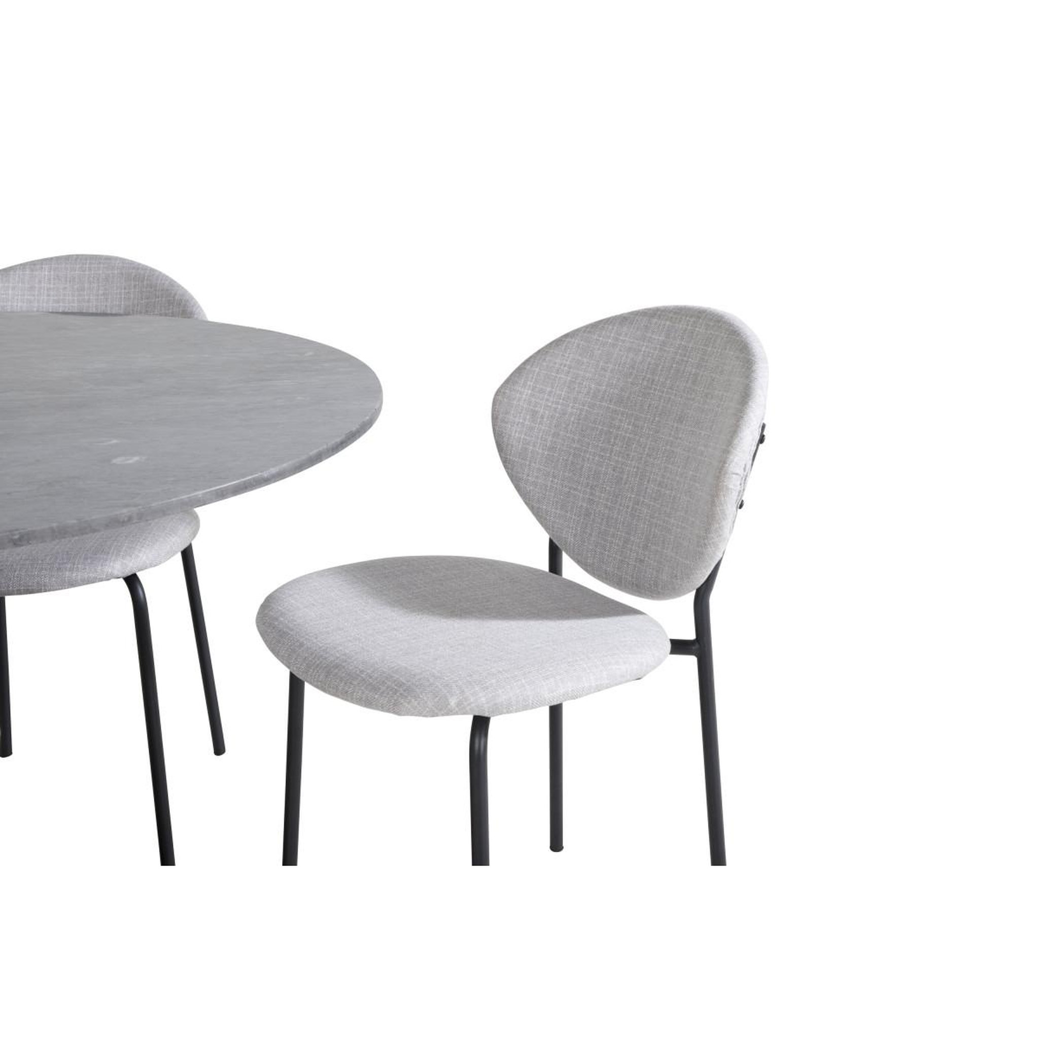 Voir la diapositive 2 : Paris Prix Ensemble table à manger & 4 chaises  estelle i & vault  106cm gris foncé & gris
