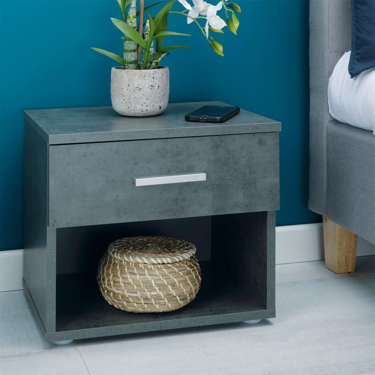 IDIMEX Table de chevet MAEL, en mélaminé