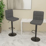 Voir la diapositive 1 : VIDAXL Tabourets de bar lot de 2 gris fonce tissu