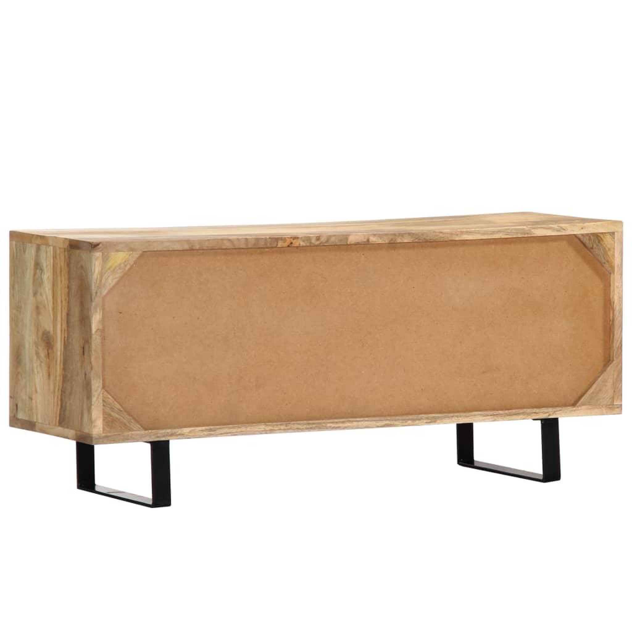 Voir la diapositive 4 : VIDAXL Meuble tv 90x30x40 cm bois de manguier massif