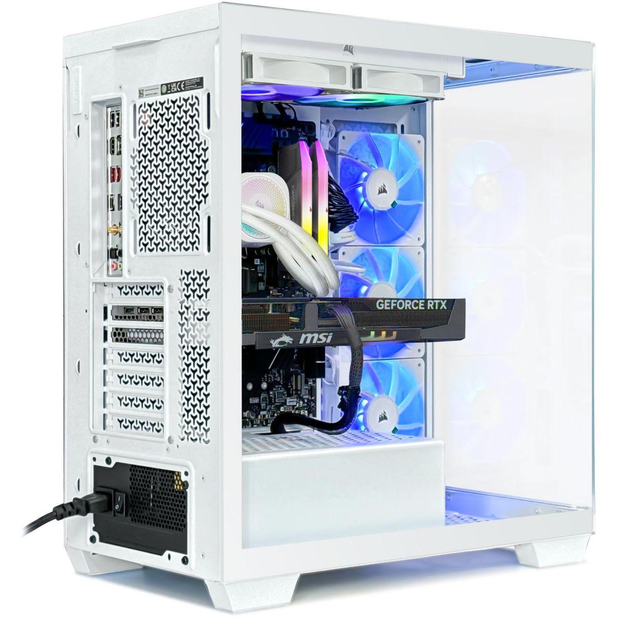 Voir la diapositive 4 : Corsair PC Gamer 3500X I9 RTX5080 WHITE