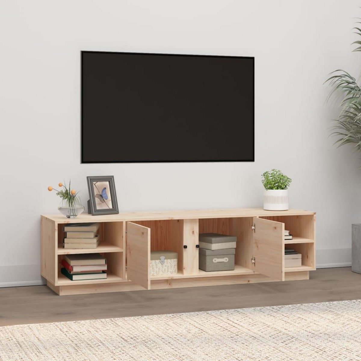 VIDAXL Meuble TV 156x40x40 cm Bois de pin massif